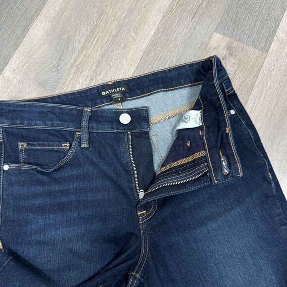 Athleta Scupltek Ultra Skinny Jeans Midnight Blue 8 Ankle High Rise - Picture 6 of 14